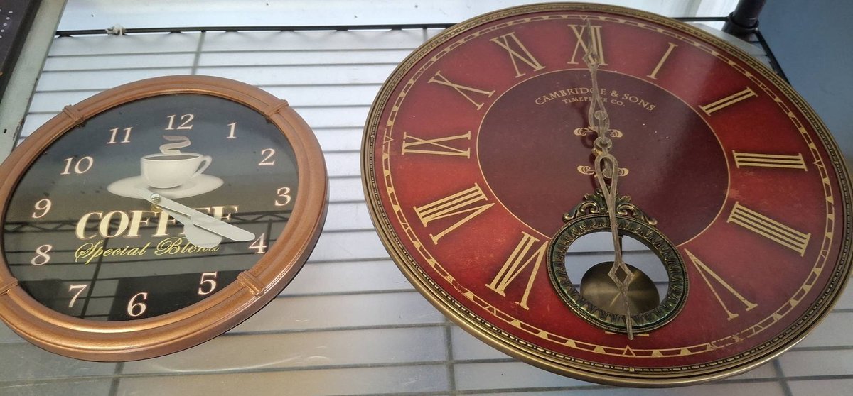 Wall Clocks, Coffee & Cambridge, 16" Max