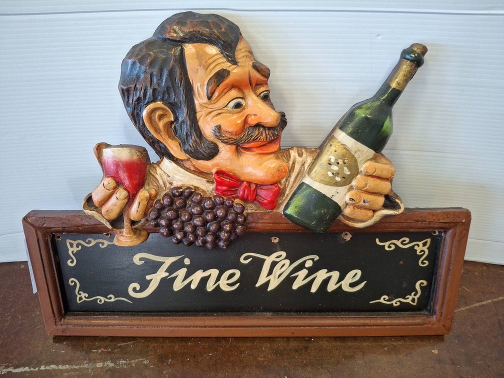 Fine Wine Bar Wall Plaque 19"×14"