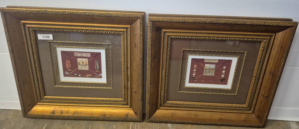 Framed Golf Art Print with Ornate 24x24 Frame