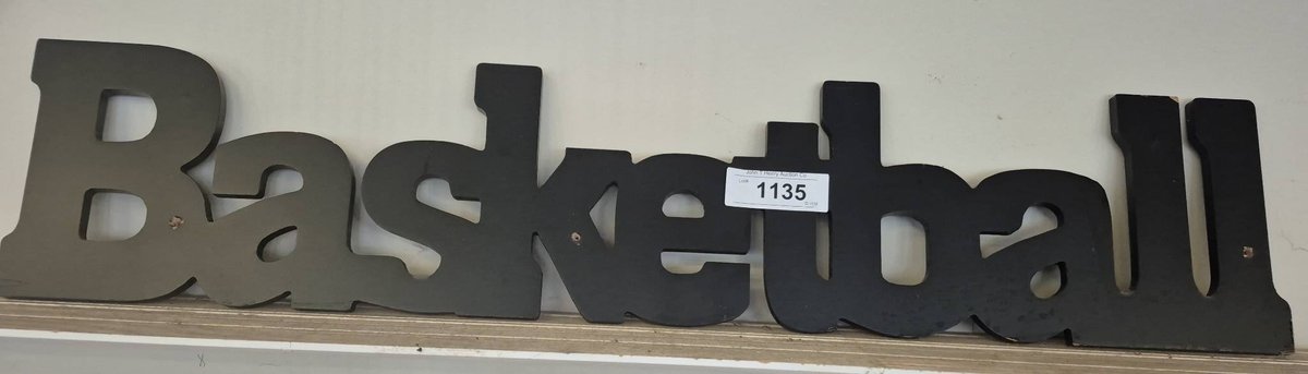 Basketball Decorative Wall Sign, 31x7 Inches