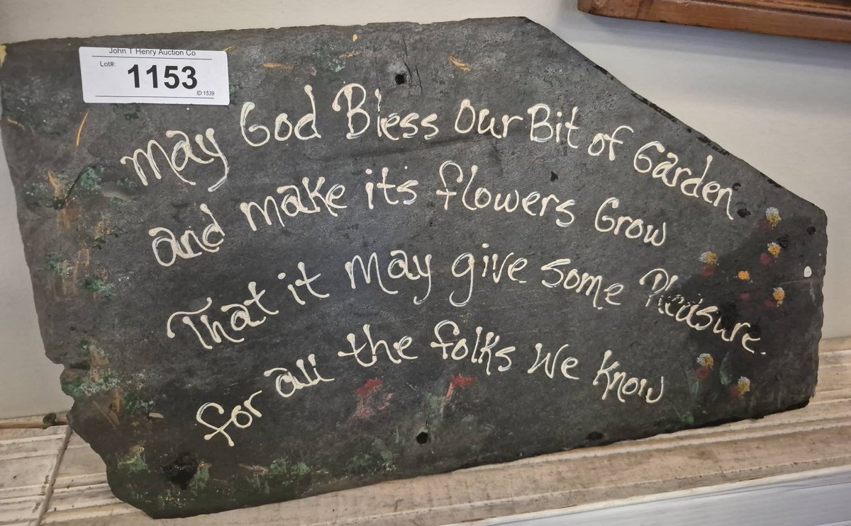 Decorative Slate Plaque with Garden Blessing 16x10