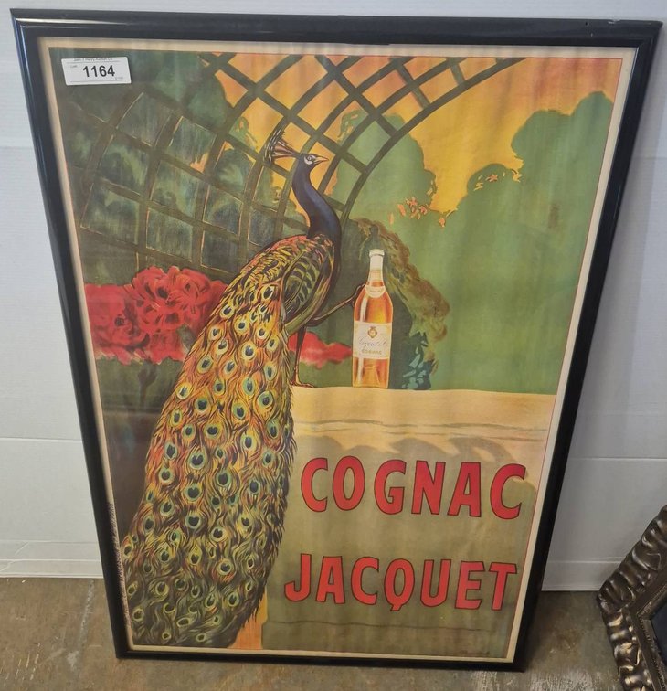 Framed Cognac Jacquet Poster, 25x37, Bouchet