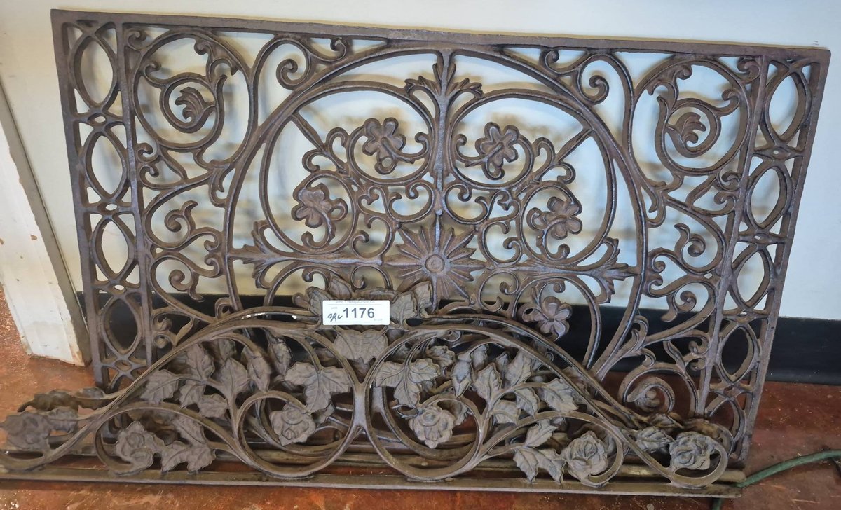 Decorative Cast Iron Grate 28x16 Scrollwork Panel
