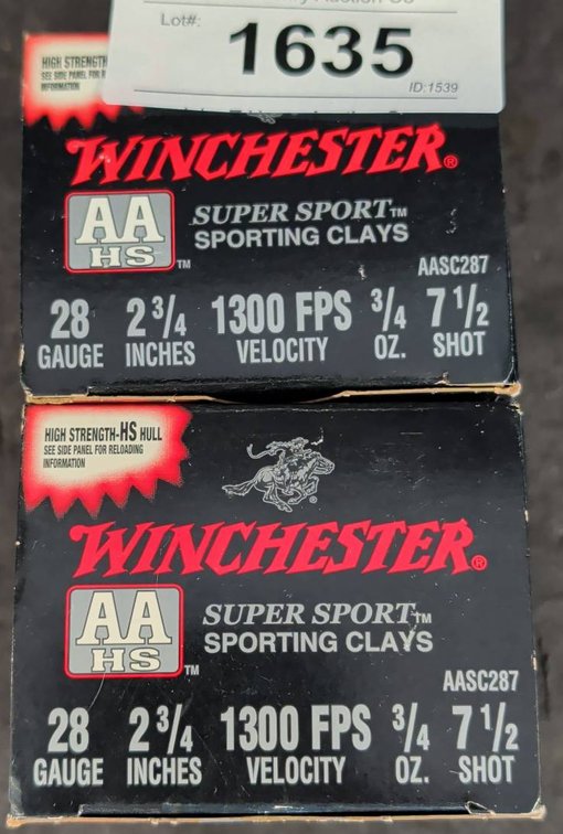 Winchester AA 28 Gauge 7.5 Shot 2 Box Lot