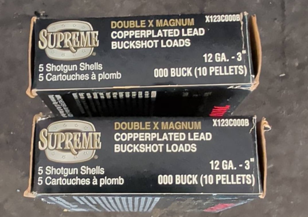 2 Winchester 12GA 3" 000 Buckshot Shells Boxes