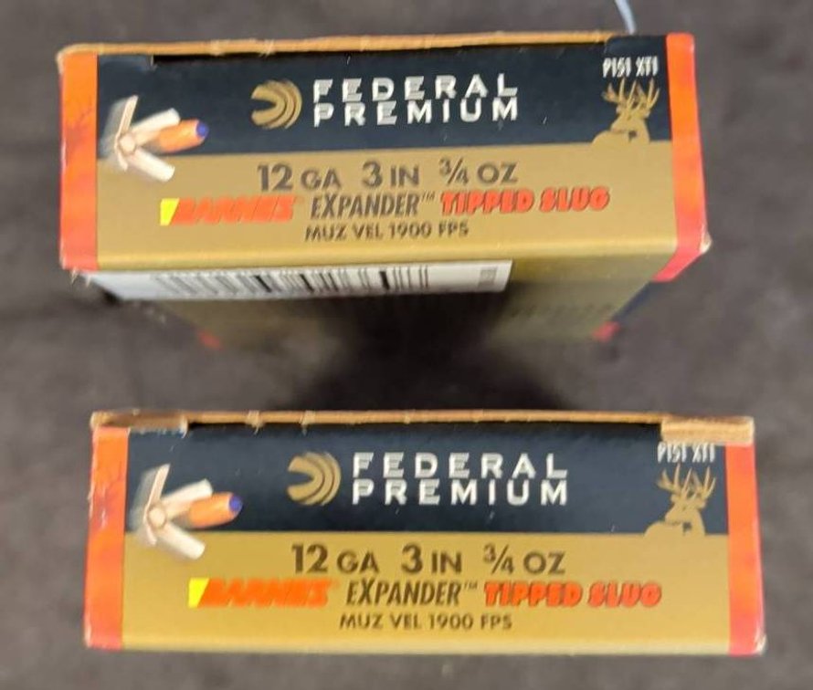 2 Federal Premium Barnes 12GA Expander Slug Boxes