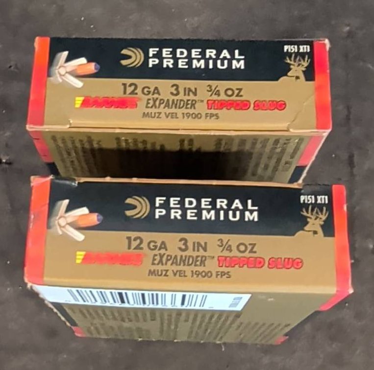 2 Federal 12GA 3" Expander Tipped Slug Boxes