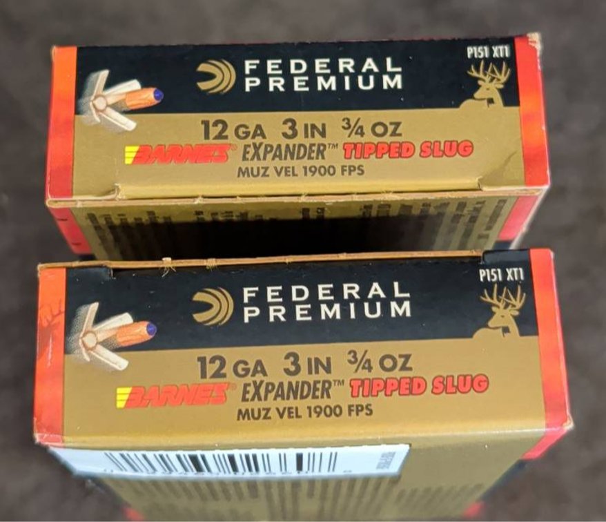 2 Boxes Federal 12GA Barnes Tipped Slugs