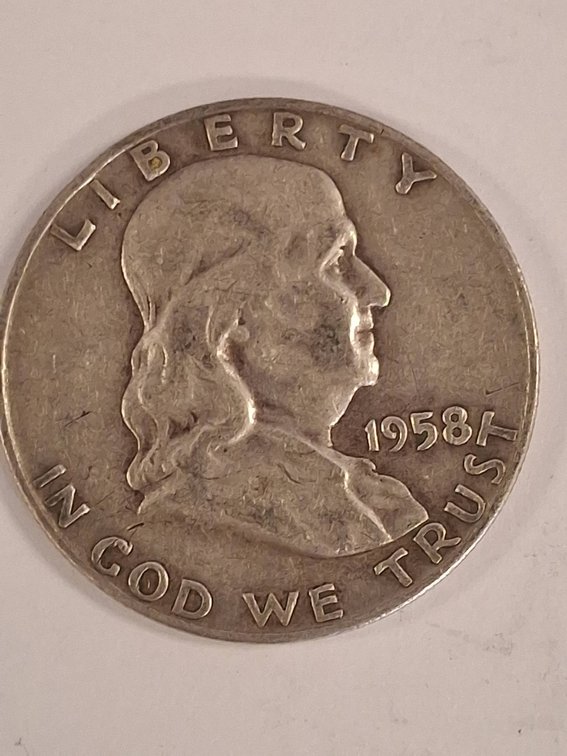 1958-D Franklin Half Dollar, Denver Mint Mark