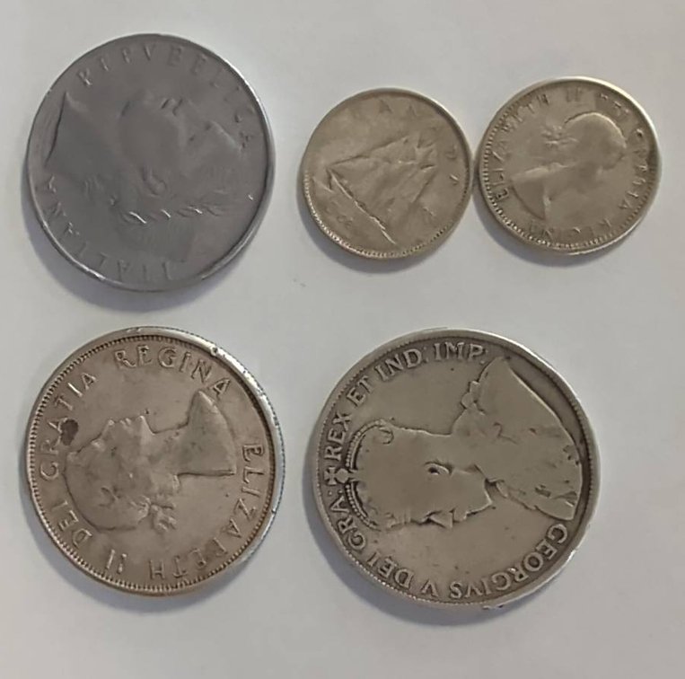 5 World Coins Canada, Italy 1912-1962