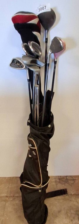 Golf Club Set With Nike Bag And Various Brands