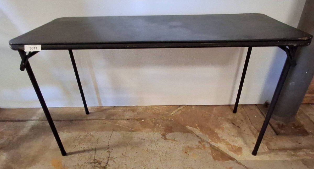 Black Rectangular Folding Table 48x20x28