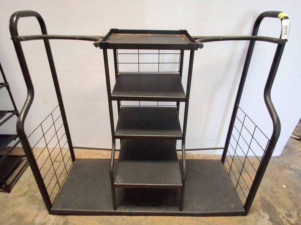 Metal Display Shelf Unit With Multiple Tiers