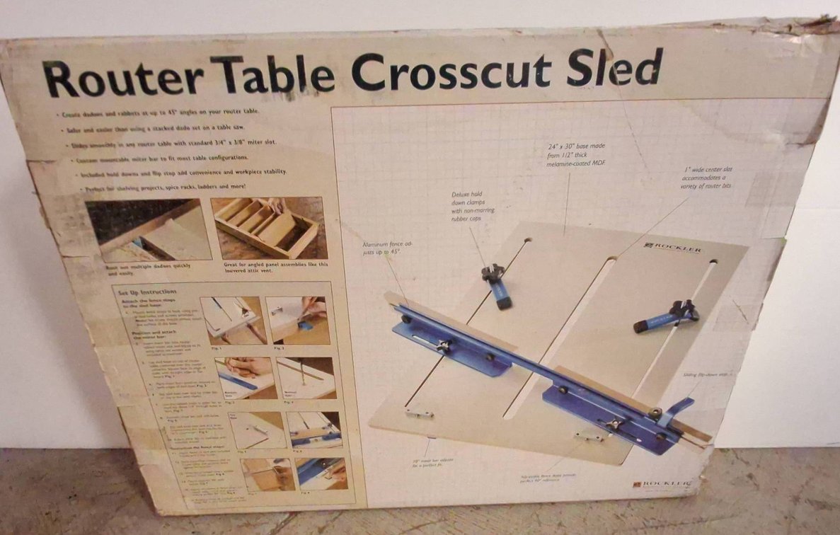 Rockler Router Table Crosscut Sled in Box