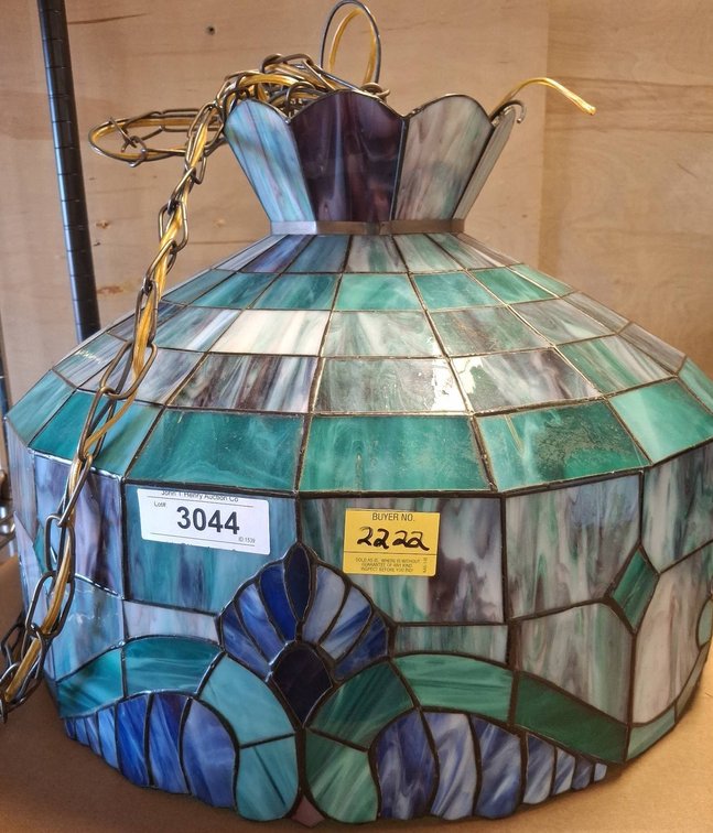 Stained Glass Hanging Lamp Shade 20"×14"
