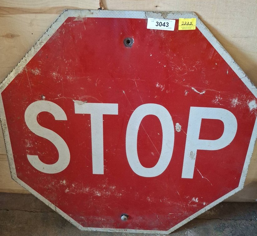 30" Red Reflective Metal STOP Sign