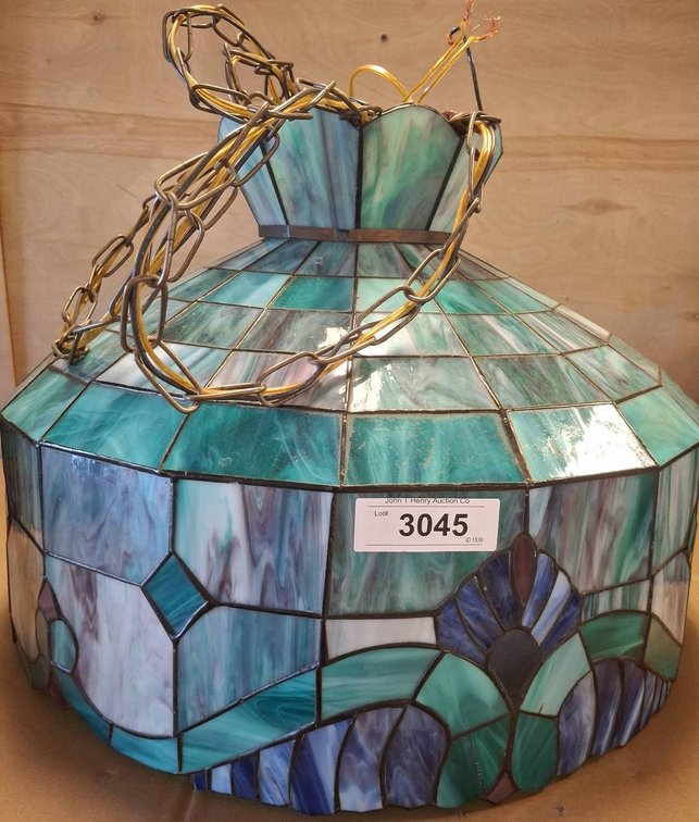 Stained Glass Hanging Lamp Shade 20" x 14"