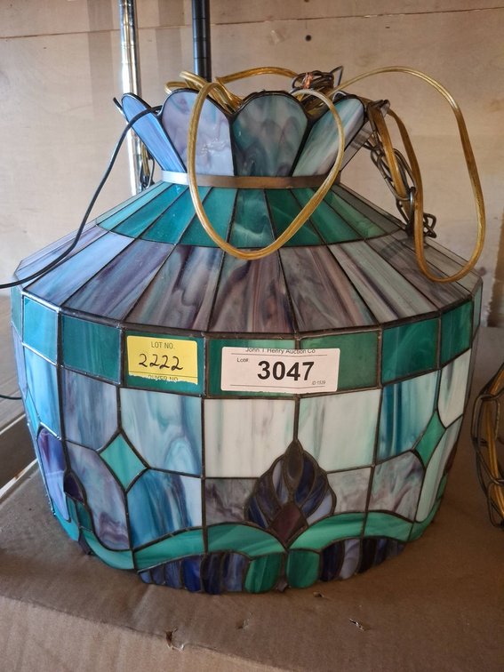 Stained Glass Hanging Lamp 15"×13"