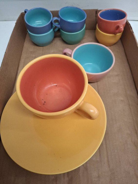 Lindt & Sprüngli Colorful Ceramic Cups and S.
