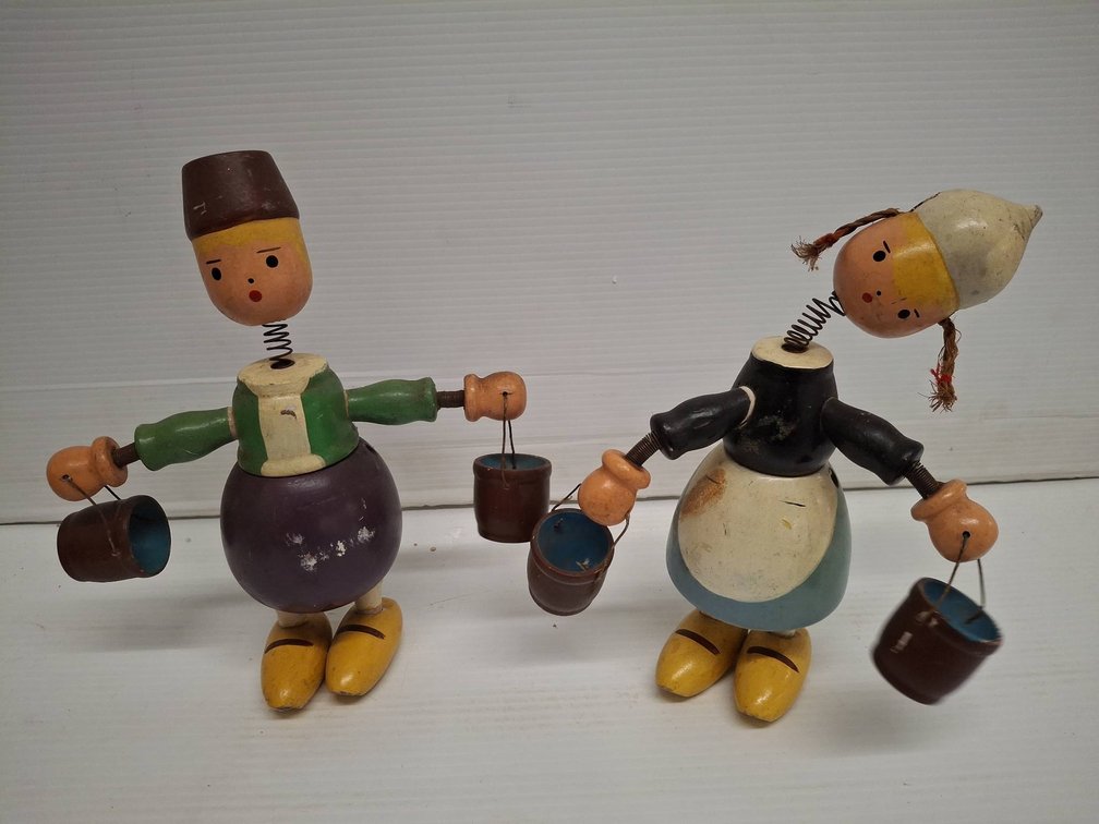 Wooden Dutch Figures with Buckets
