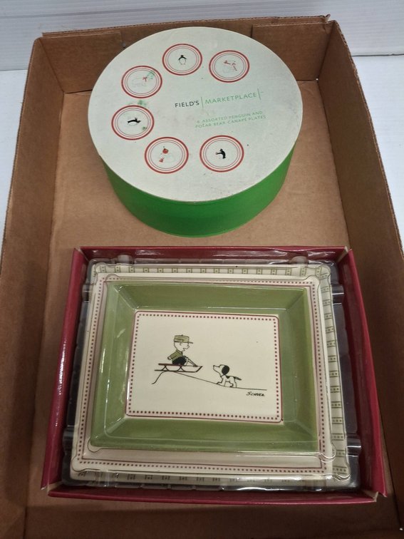 Peanuts Plates and Field's Marketplace Canape