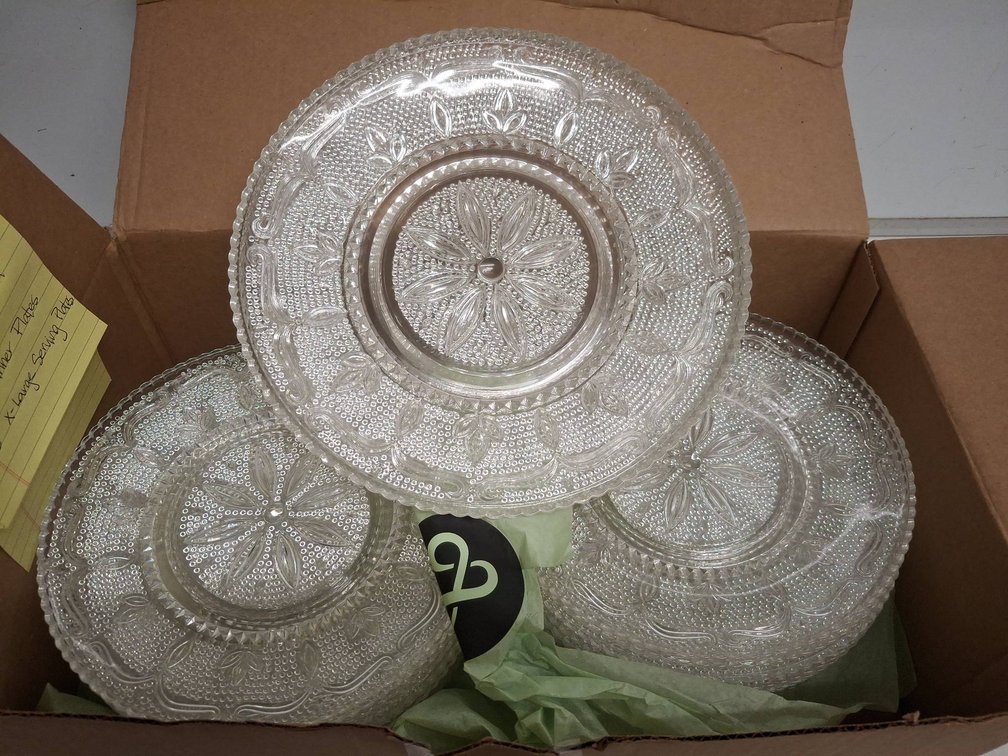 Federal Glass Heritage Dinner & Serving Plates