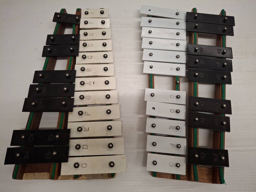 Two Wooden Xylophone Keyboards, No Sticks