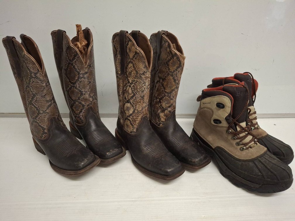 Ariat Boots 9.5B & 8.5B, Bass Snow Monger 13