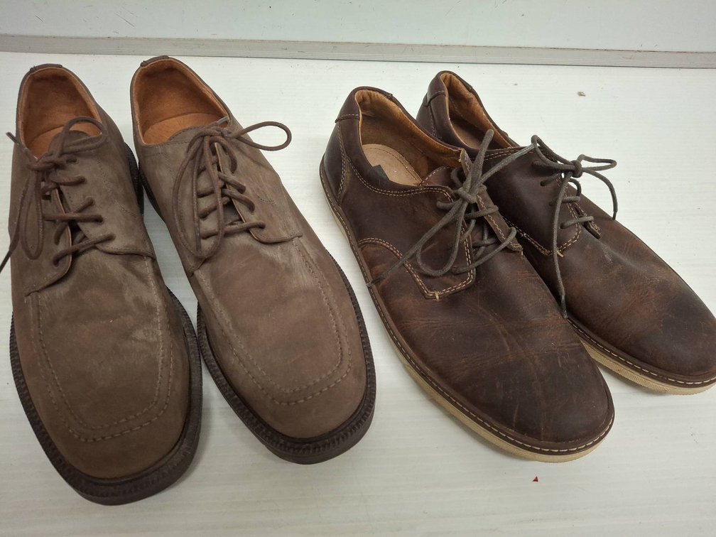 2 Pairs Johnston & Murphy Leather Shoes, 10.5M & 11M