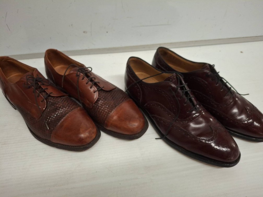 2 Pairs Men's Dress Shoes Size 10.5 D