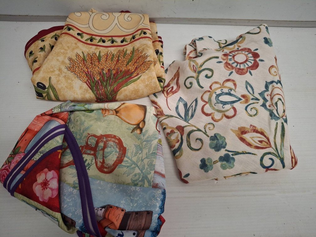 Printed Tablecloths, Lot of 3