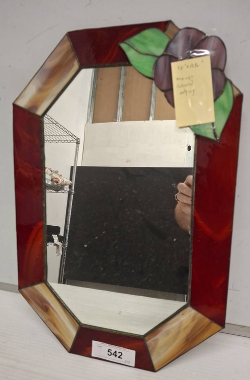 12"×18" Octagonal Mirror Stained Glass Frame