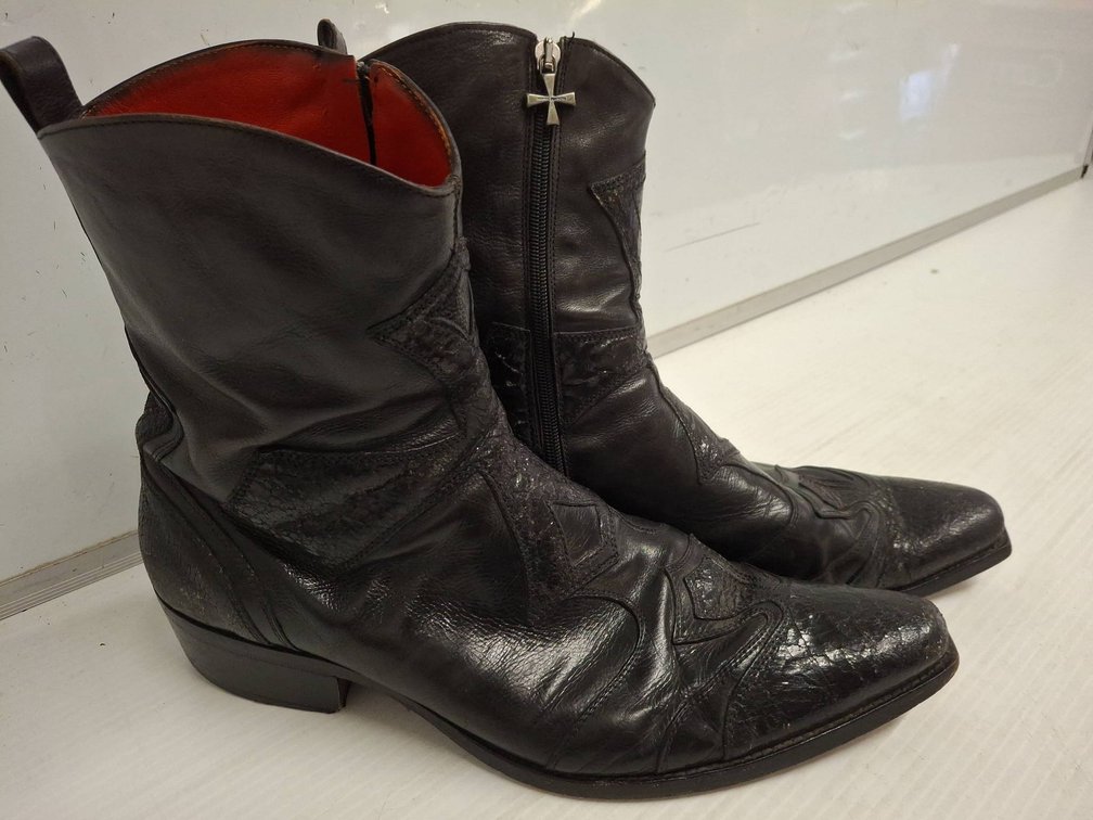 Mark Nason Black Leather Western Boots 10.5