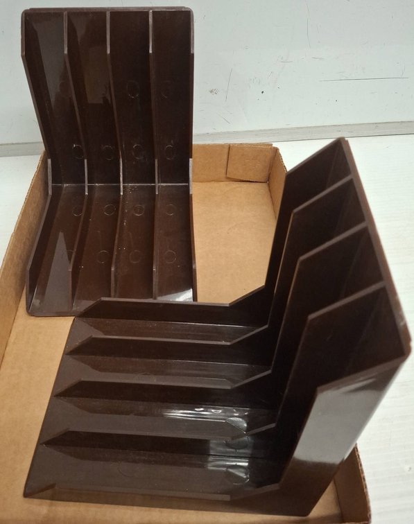 Brown Plastic Bookends