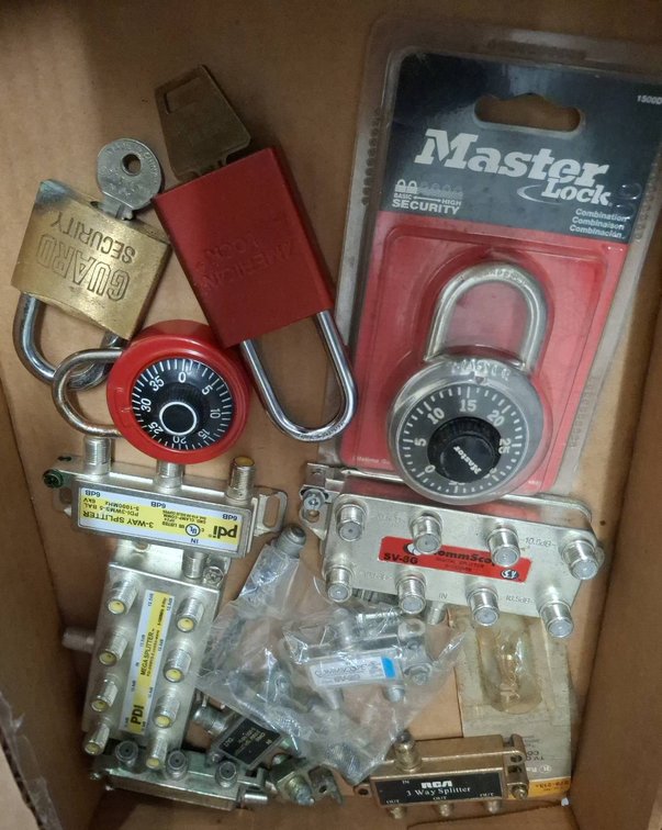Padlocks and Coaxial Splitter Blocks
