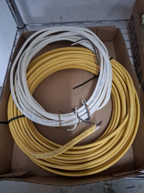 White and Yellow Electrical Wire