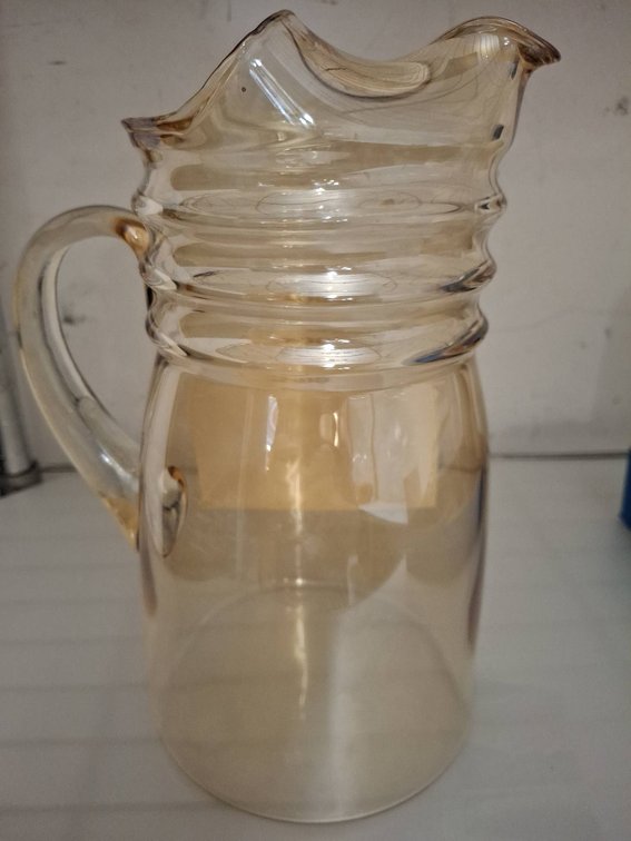 Jeanette Glass Co. Carnival Glass Pitcher