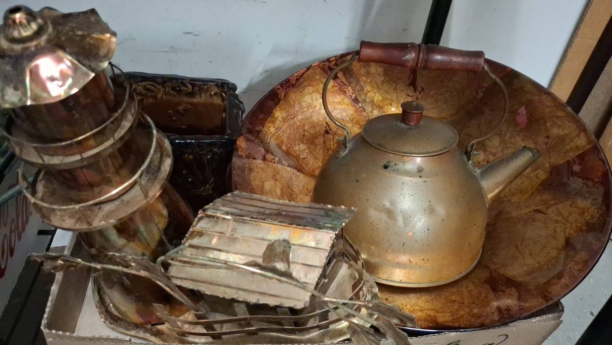 Metal Decor, Kettle, Lighthouse, Tray