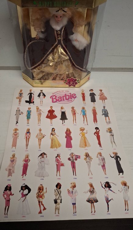 1997 Mattel Holiday Barbie & 1997 Barbie Poster