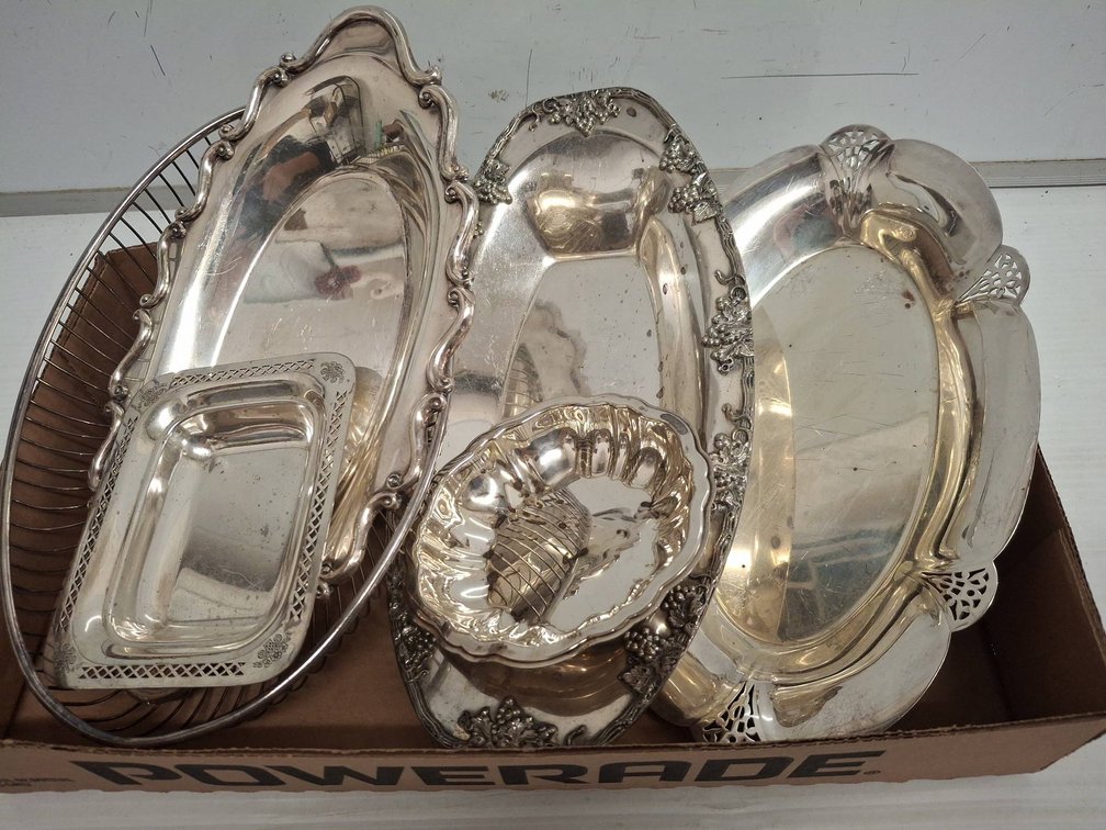 Silverplate Serving Trays and Bowls