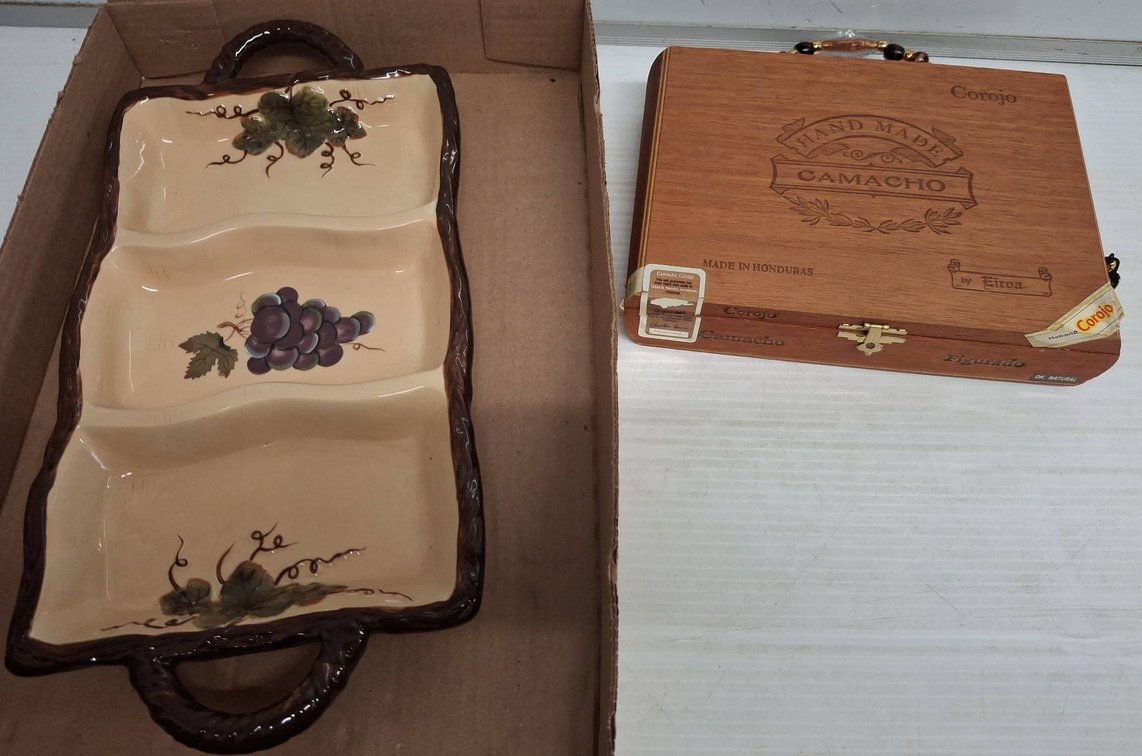 Pacific Rim Ceramic Tray & Camacho Box