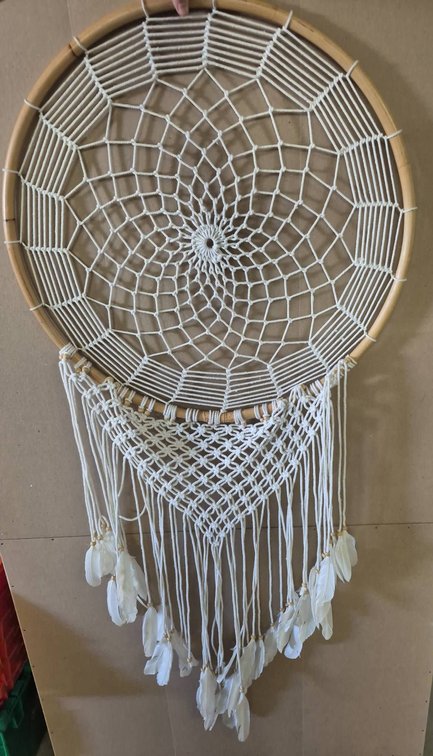 Large Handmade Dreamcatcher with Feathers