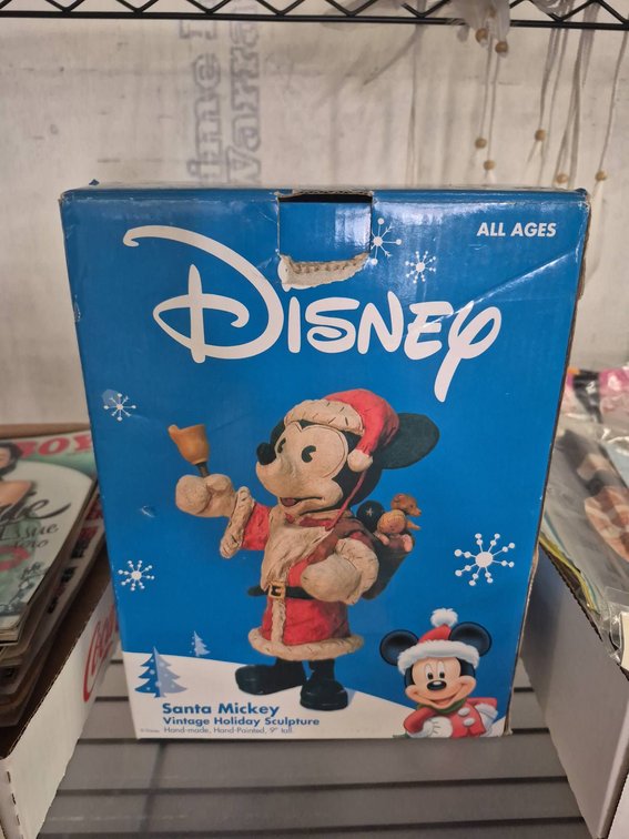 Disney Santa Mickey Holiday Sculpture, 9"