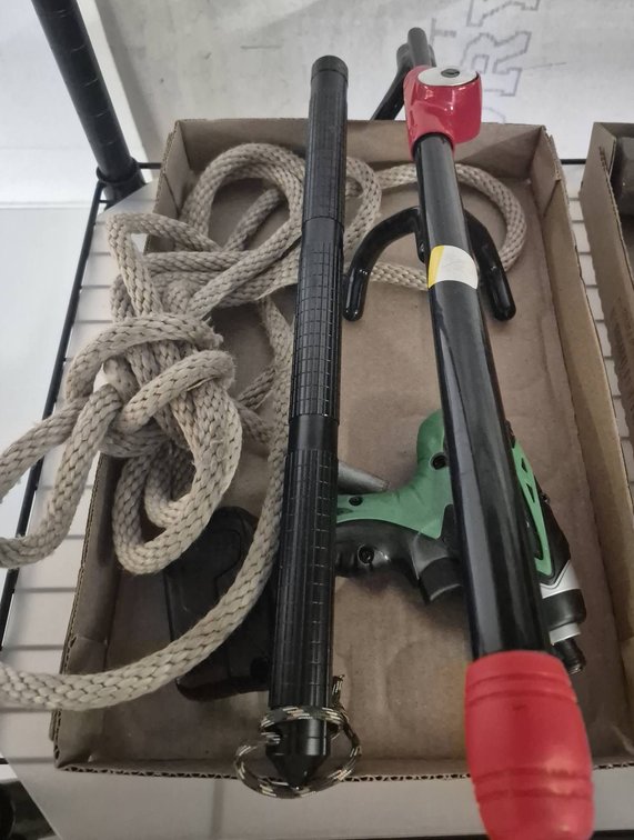 Hitachi Drill, Rope And Steering Wheel Lock