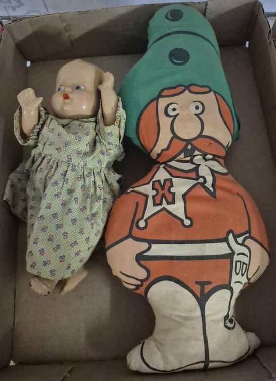 Doll With Dress And Sheriff Character Pillow