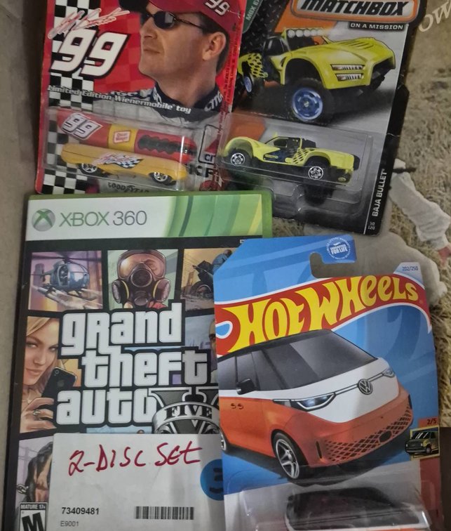 Box Lot: Xbox 360 Game, Diecast Cars, Booklet