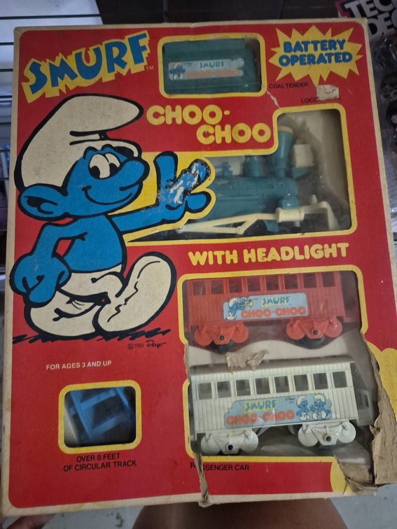 Smurf Battery Operated Choo-Choo Train Set