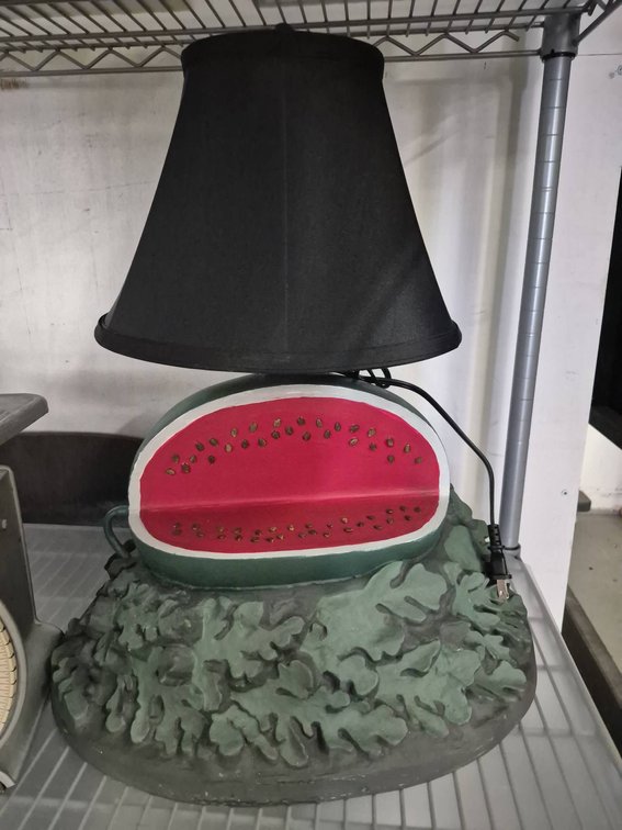 Watermelon Slice Lamp With Black Shade