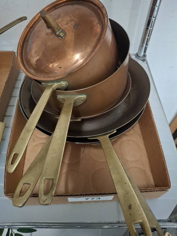 Paul Revere Copper Pan and Skillet Set 1976