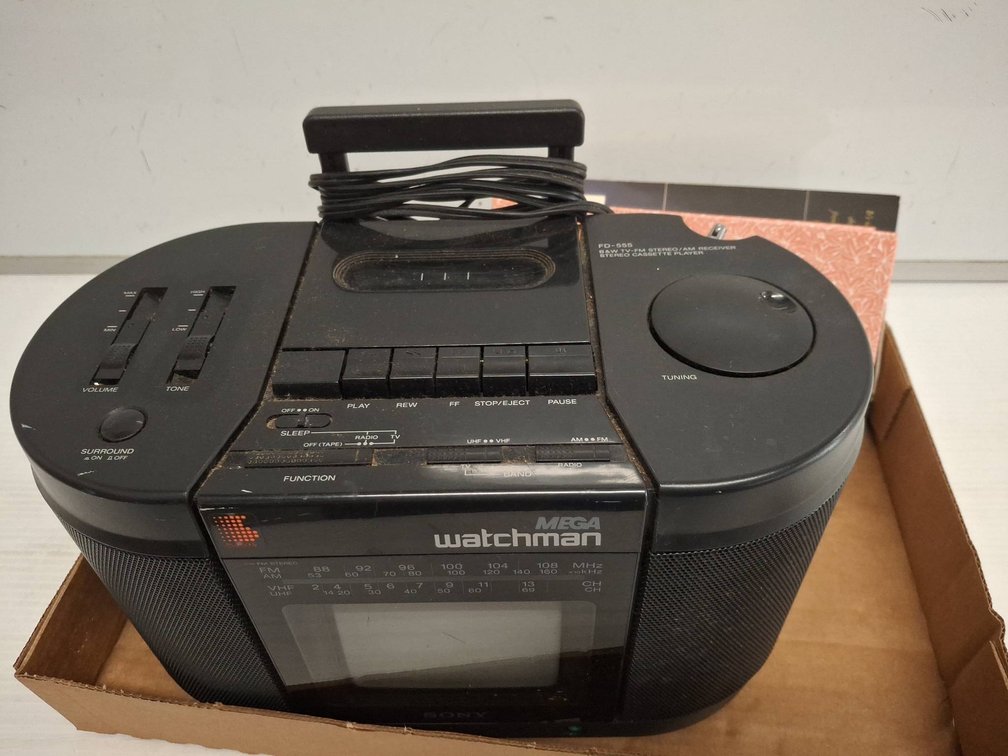 Sony Watchman FD-555 TV Cassette & 3 Books